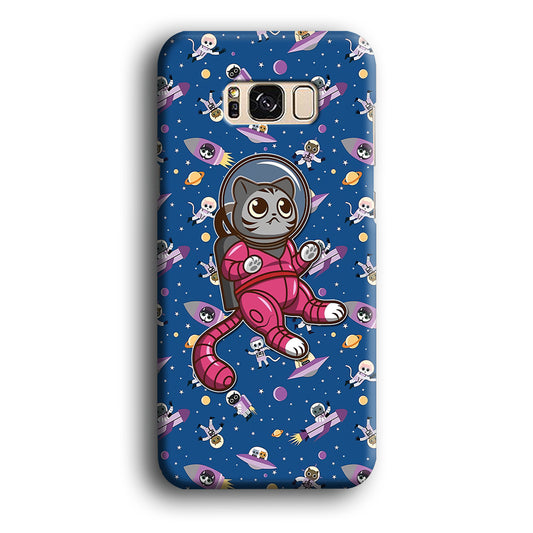 Cat Astronaut From Earth Samsung Galaxy S8 3D Case