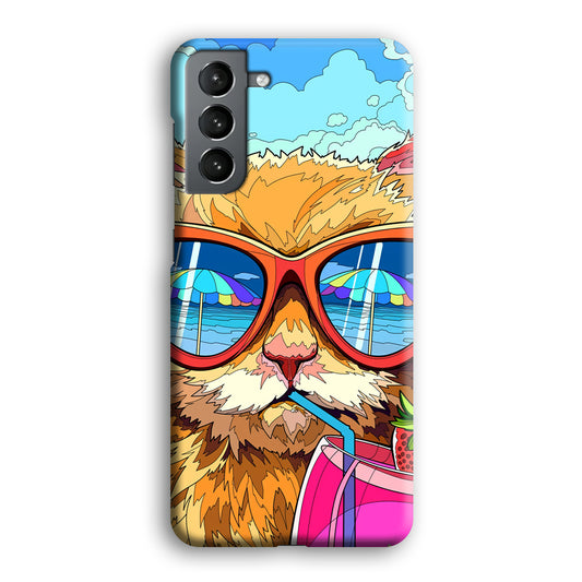 Cat Holiday Feel Like a Boss Samsung Galaxy S21 3D Case