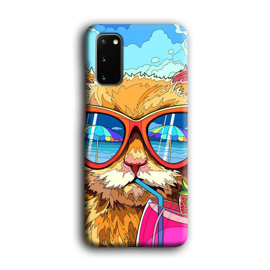 Cat Holiday Feel Like a Boss Samsung Galaxy S20 3D Case