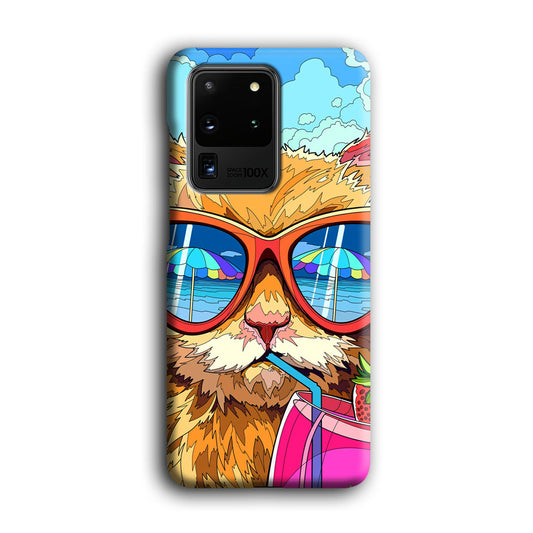 Cat Holiday Feel Like a Boss Samsung Galaxy S20 Ultra 3D Case
