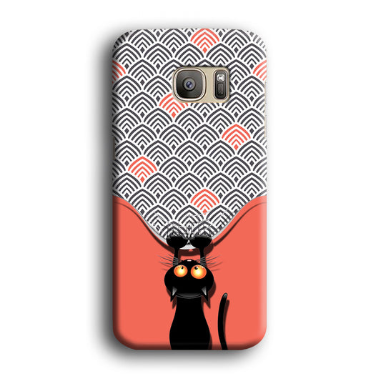 Cat Wall Scratch Samsung Galaxy S7 3D Case