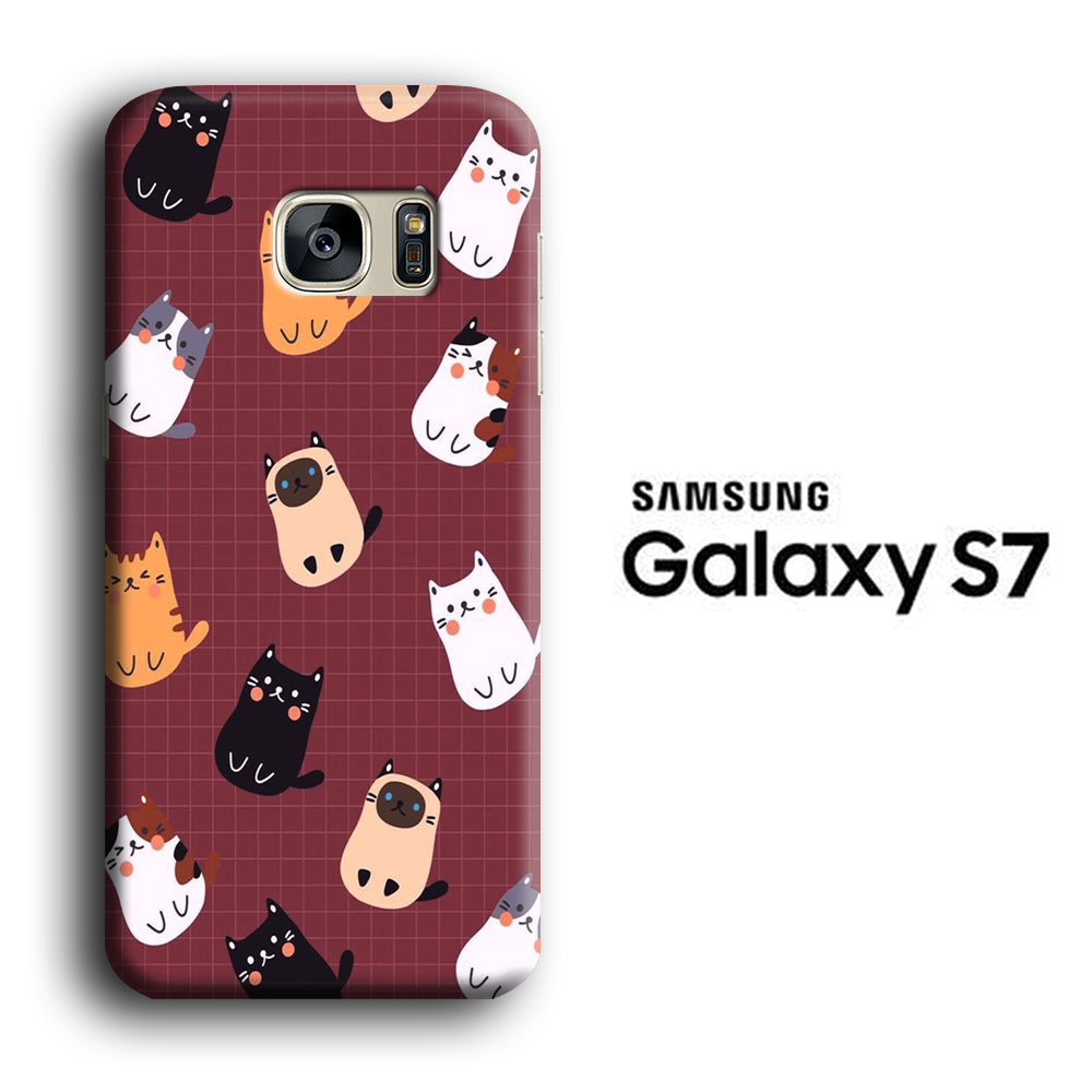 Cat Display Samsung Galaxy S7 3D Case