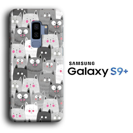 Cat Smily Collage Samsung Galaxy S9 Plus 3D Case