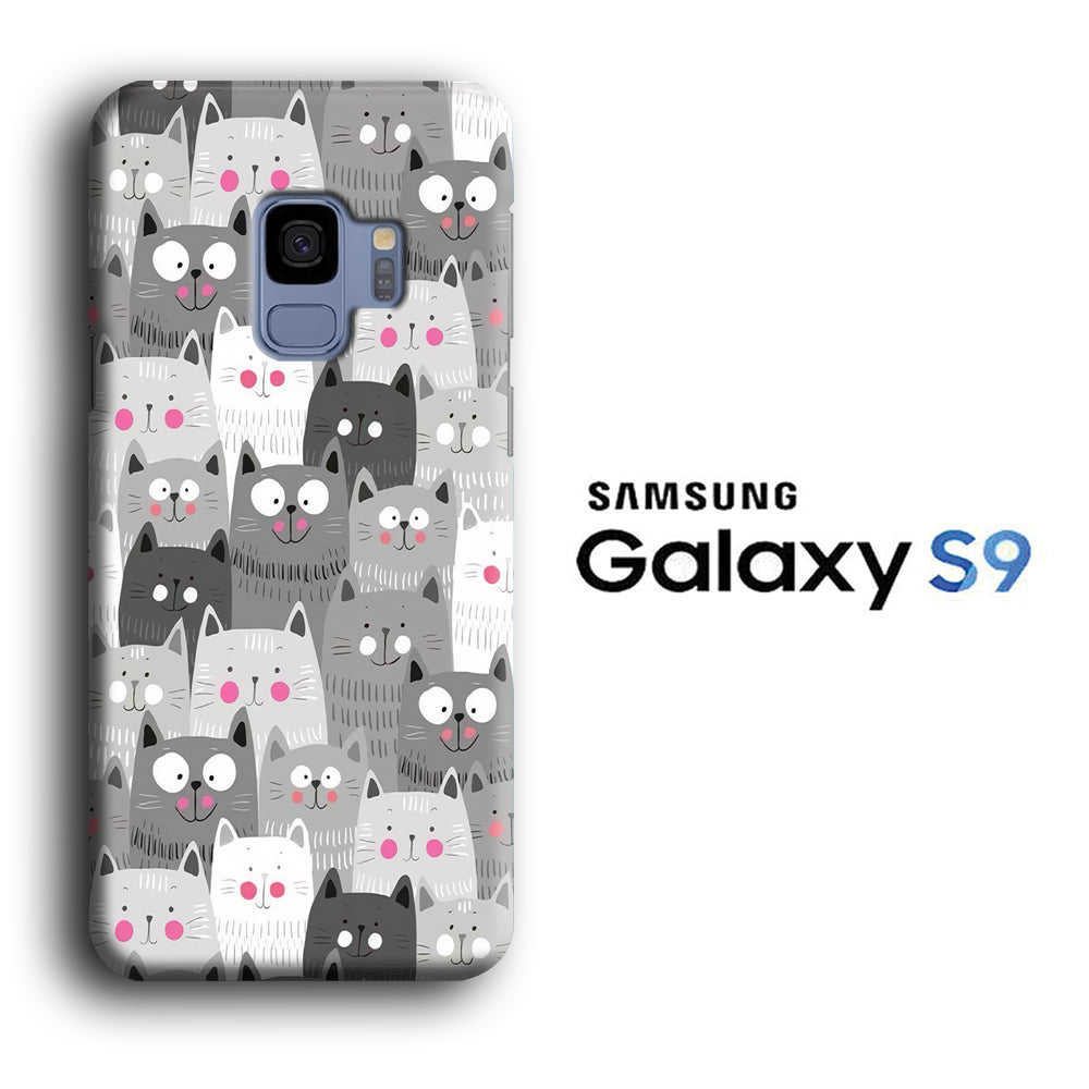 Cat Smily Collage Samsung Galaxy S9 3D Case