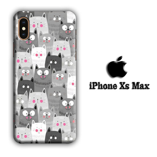 Cat Smily Collage iPhone Xs Max 3D Case