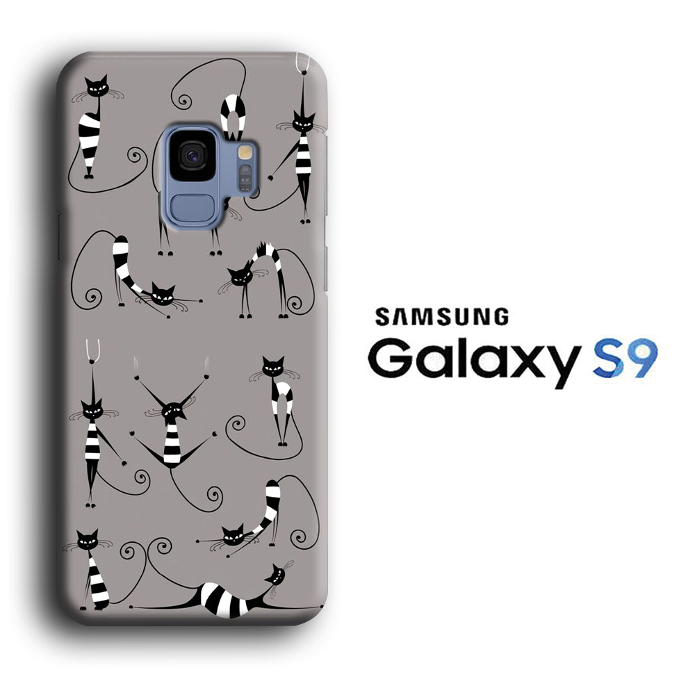 Cat and Muscle Power Samsung Galaxy S9 3D Case