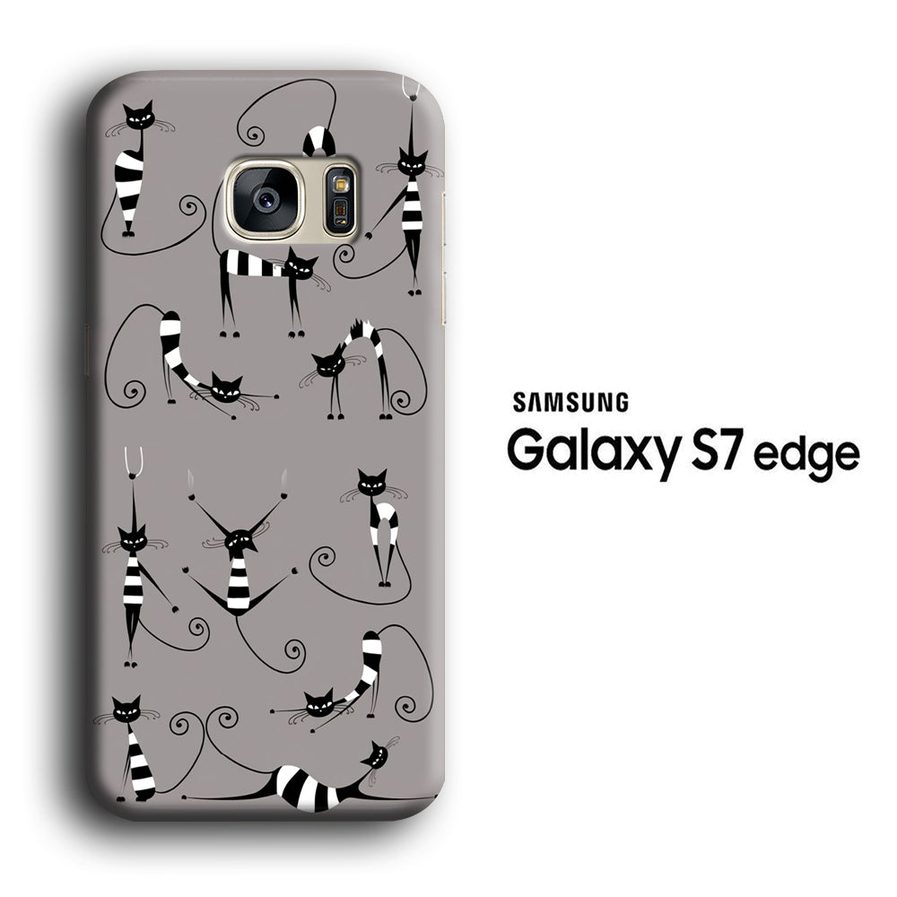 Cat and Muscle Power Samsung Galaxy S7 Edge 3D Case