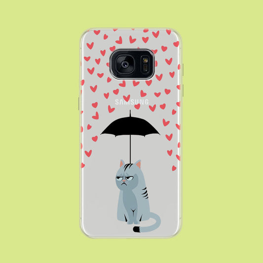 Cat in A Good Day Samsung Galaxy S7 Edge Clear Case