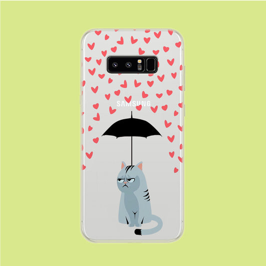 Cat in A Good Day Samsung Galaxy Note 8 Clear Case