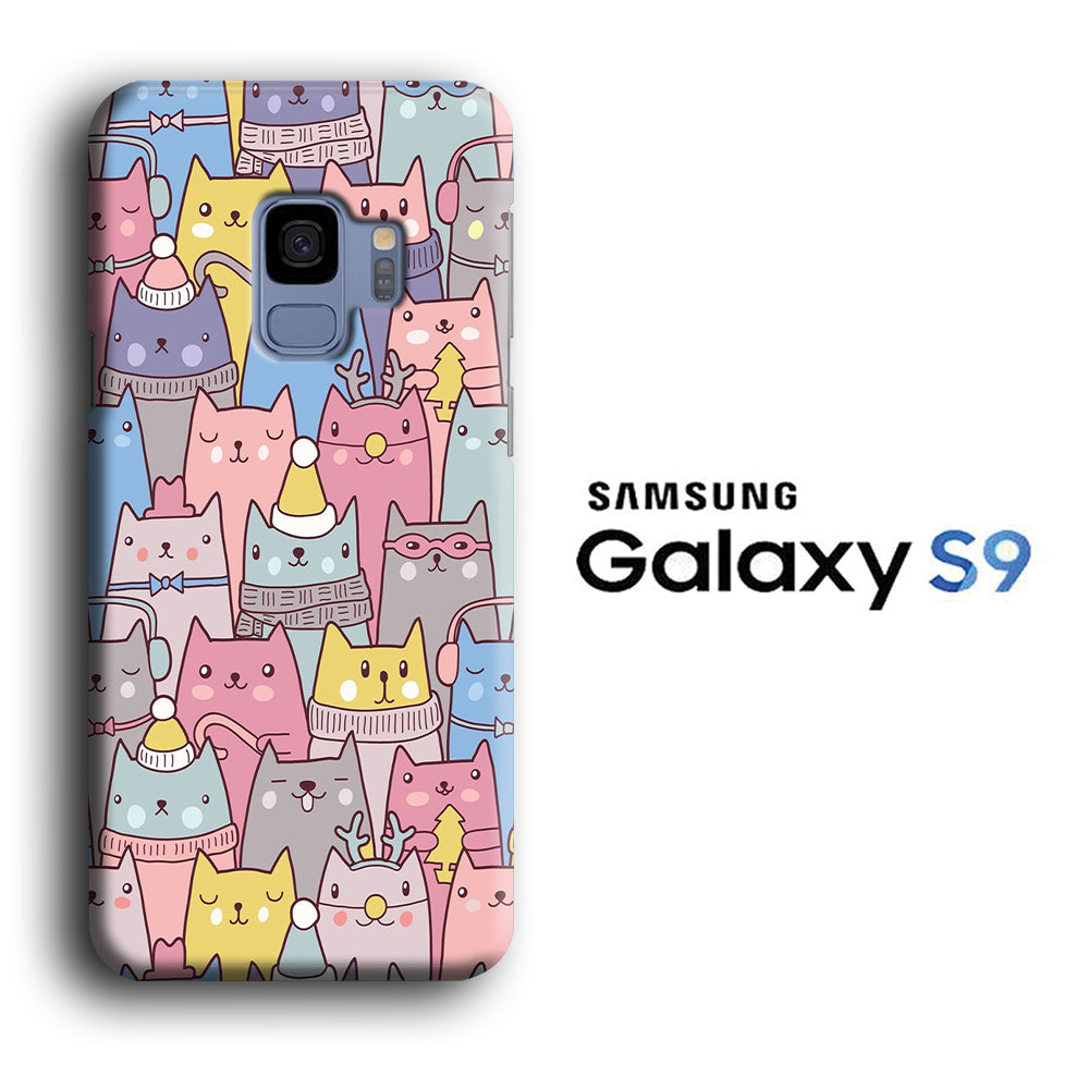 Cat in Winter Samsung Galaxy S9 3D Case