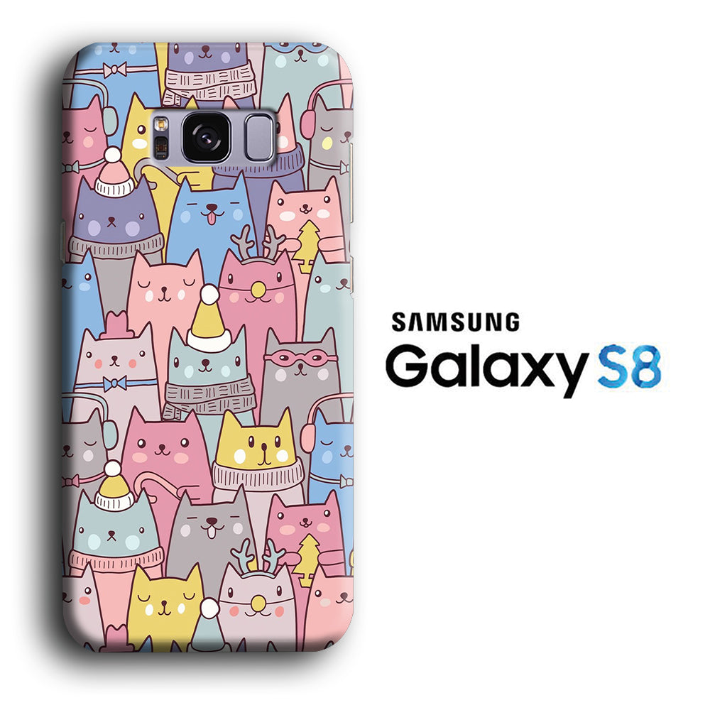 Cat in Winter Samsung Galaxy S8 3D Case