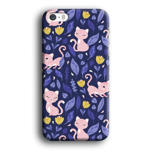 Cat and Flower Cute Pink iPhone 5 | 5s 3D Case
