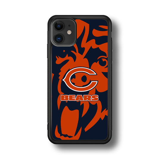 Chicago Bears Scream Silhouette iPhone 11 Case