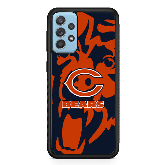 Chicago Bears Scream Silhouette Samsung Galaxy A72 Case