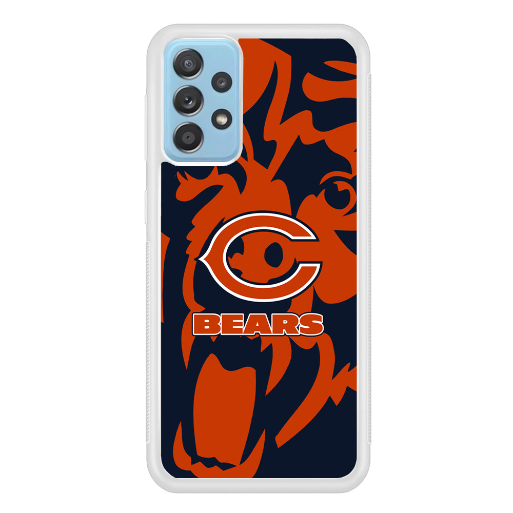 Chicago Bears Scream Silhouette Samsung Galaxy A52 Case
