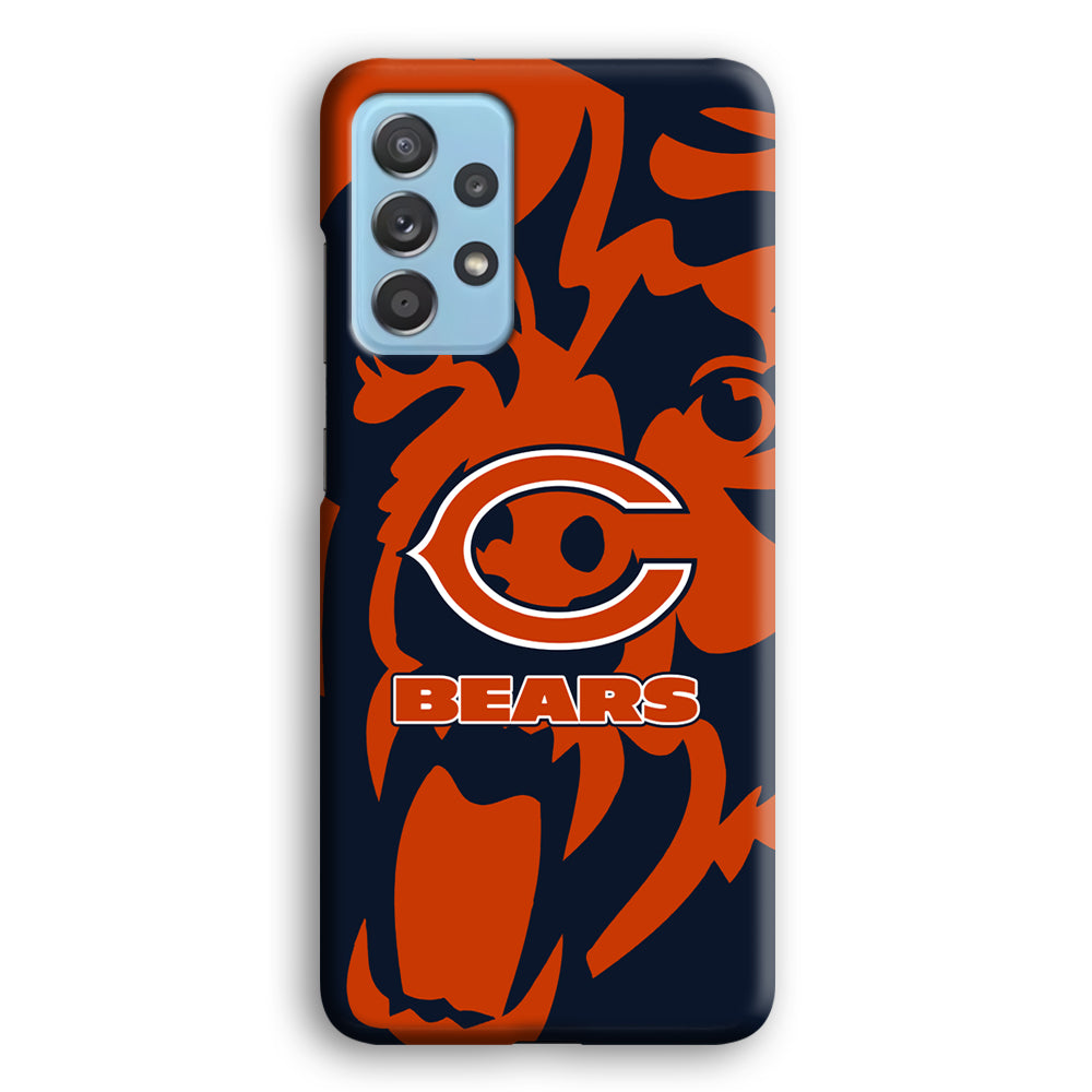 Chicago Bears Scream Silhouette Samsung Galaxy A72 Case