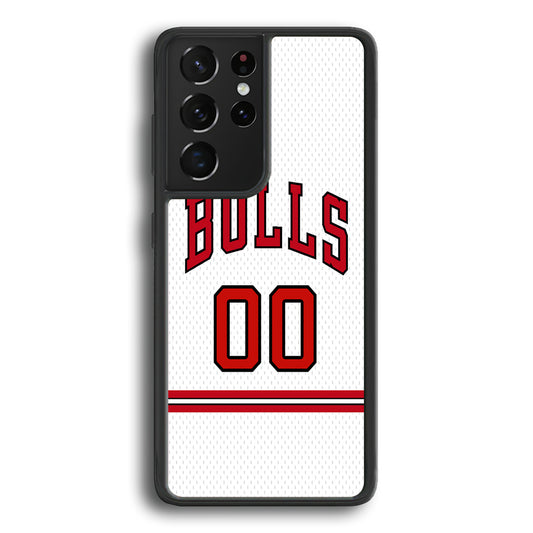 Chicago Bulls Red Line Jersey Samsung Galaxy S21 Ultra Case