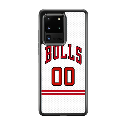 Chicago Bulls Red Line Jersey Samsung Galaxy S20 Ultra Case