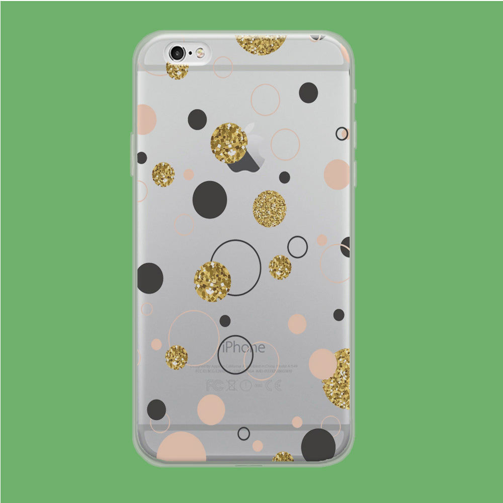Circle Gold Polkadot iPhone 6 | iPhone 6s Clear Case