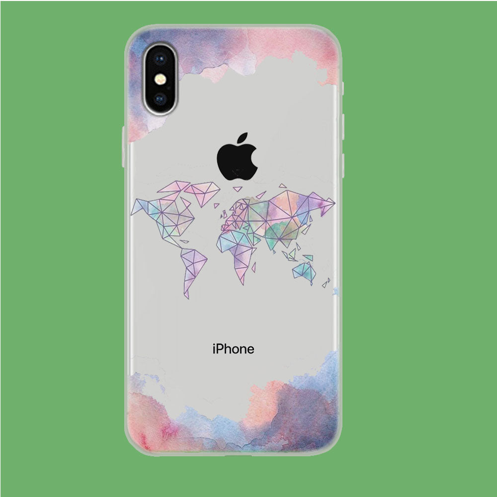 Cloudy Word iPhone X Clear Case