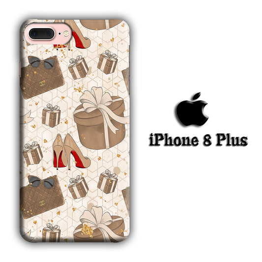 Collage Brown Collection iPhone 8 Plus 3D Case