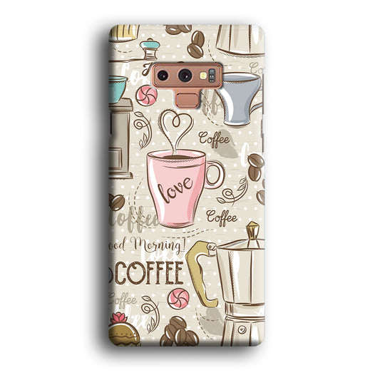Collage Coffee Time Samsung Galaxy Note 9 3D Case