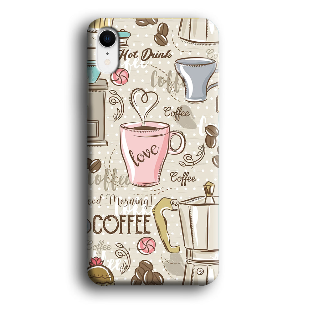 Collage Coffee Time iPhone XR 3D Case