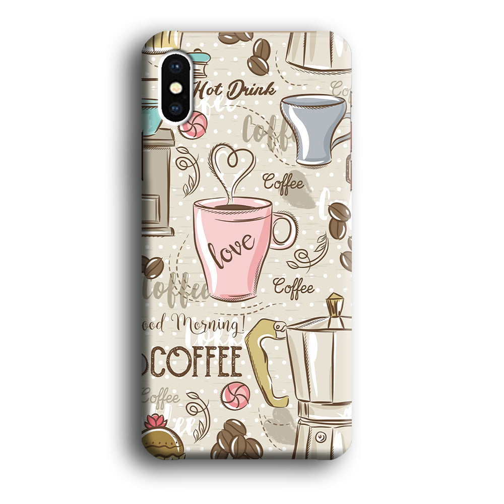 Collage Coffee Time iPhone Xs Max 3D Case