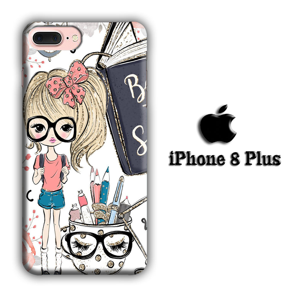 Collage Girls Back to School iPhone 8 Plus 3D Case