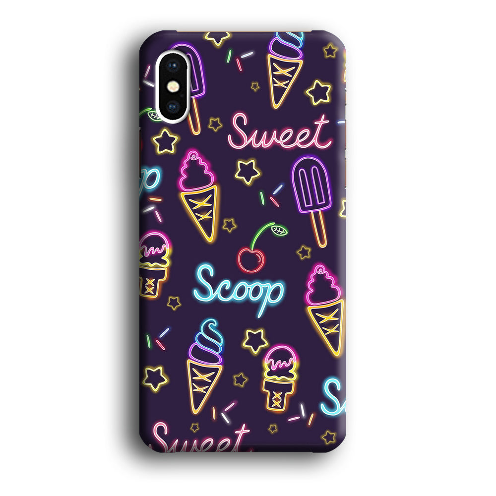Collage Glow Ice iPhone X 3D Case