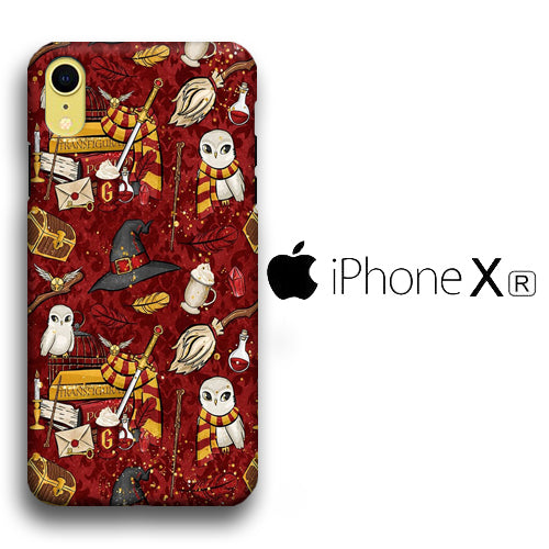 Collage Harry Potter Red Magic Tools iPhone XR 3D Case