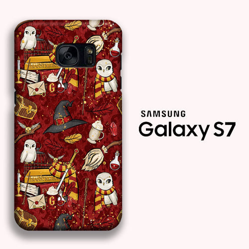 Collage Harry Potter Red Magic Tools Samsung Galaxy S7 3D Case