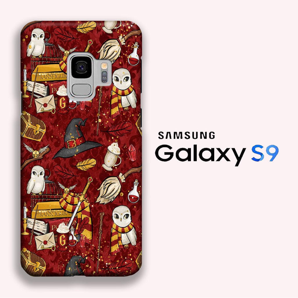 Collage Harry Potter Red Magic Tools Samsung Galaxy S9 3D Case