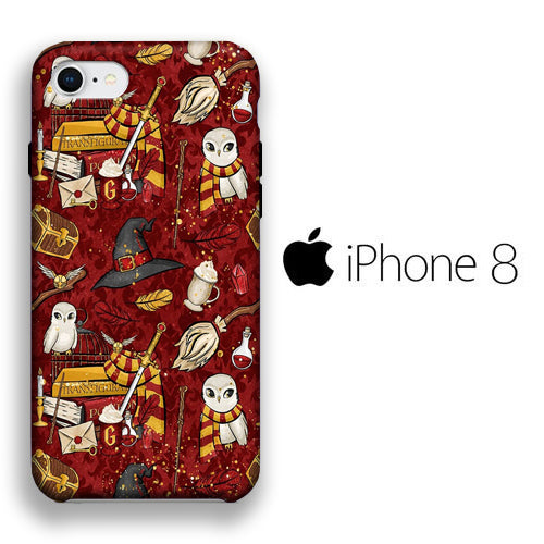 Collage Harry Potter Red Magic Tools iPhone 8 3D Case