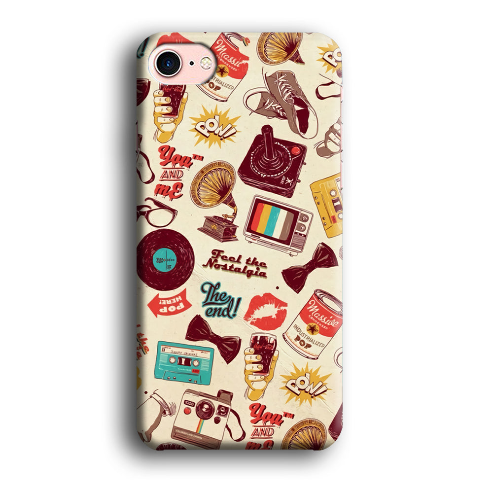 Collage Old Kiss iPhone 8 3D Case