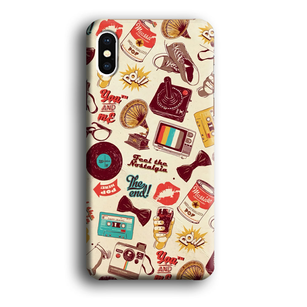 Collage Old Kiss iPhone X 3D Case