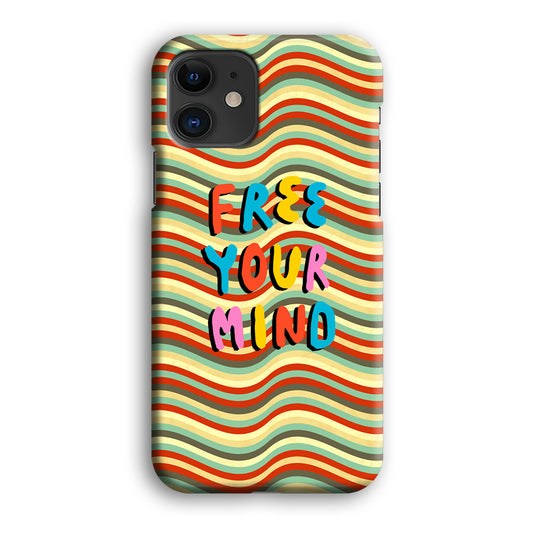 Colored Quotes Mind of Free iPhone 12 3D Case