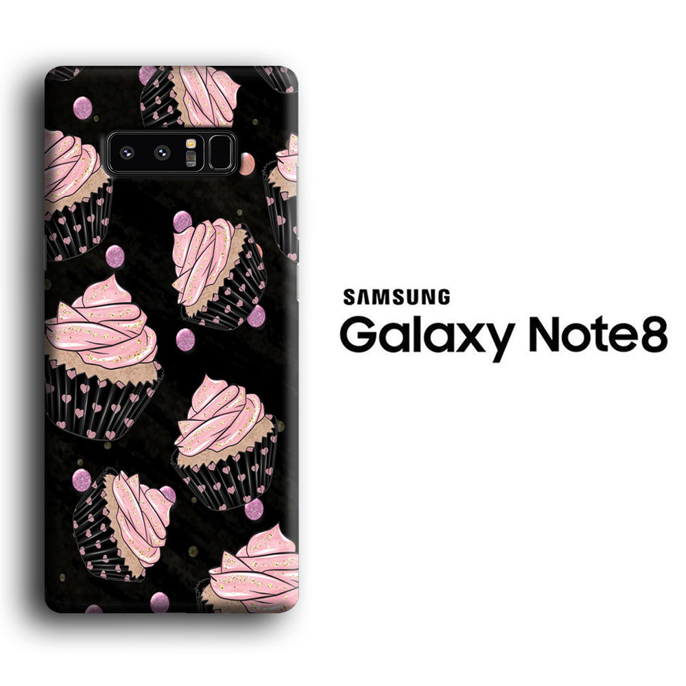 Cup Cake Pink Love Samsung Galaxy Note 8 3D Case