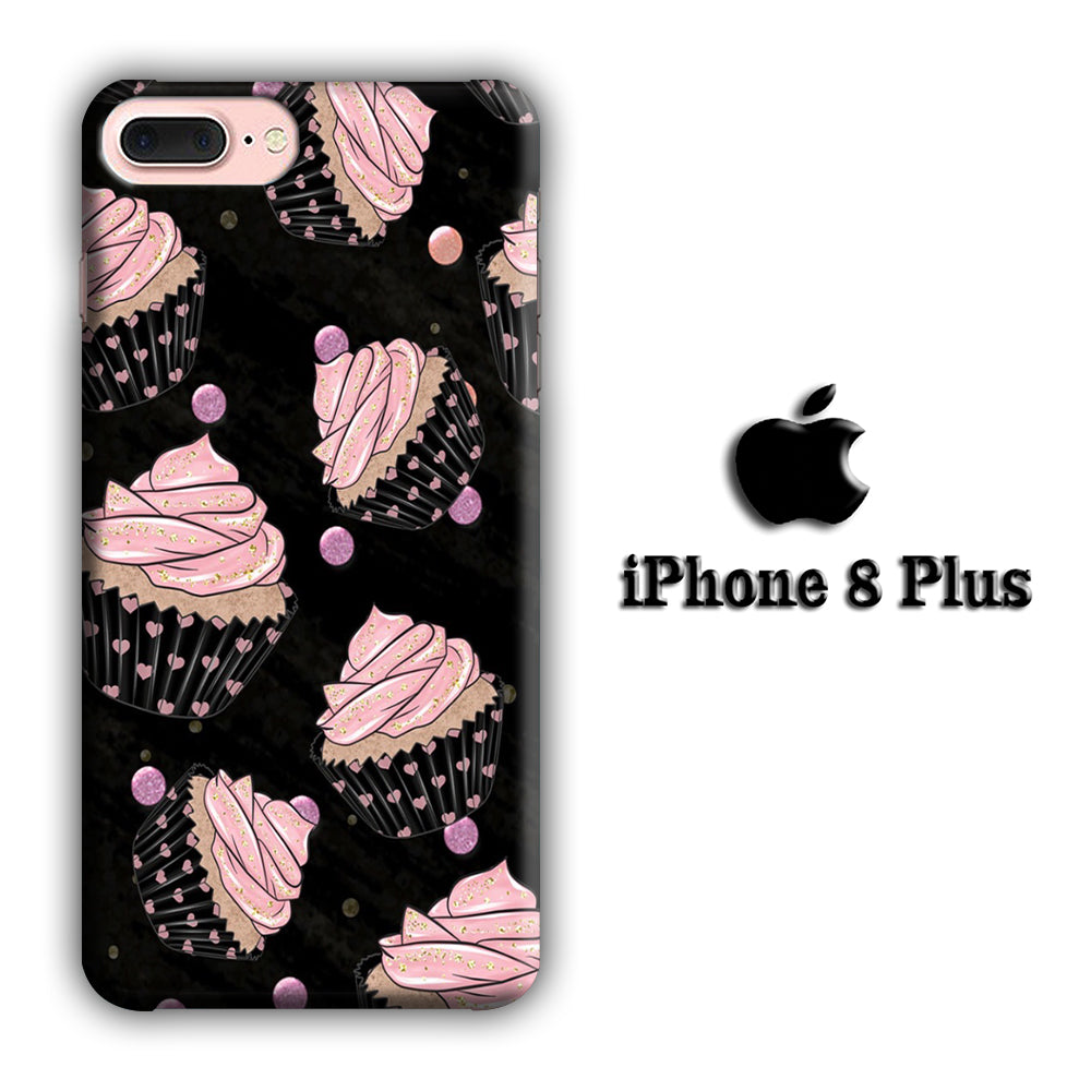 Cup Cake Pink Love iPhone 8 Plus 3D Case