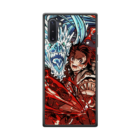 Demon Slayer Fire on The Ice Samsung Galaxy Note 10 Case