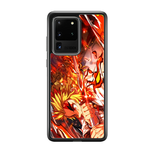 Demon Slayer Red Fire By Rengoku Samsung Galaxy S20 Ultra Case