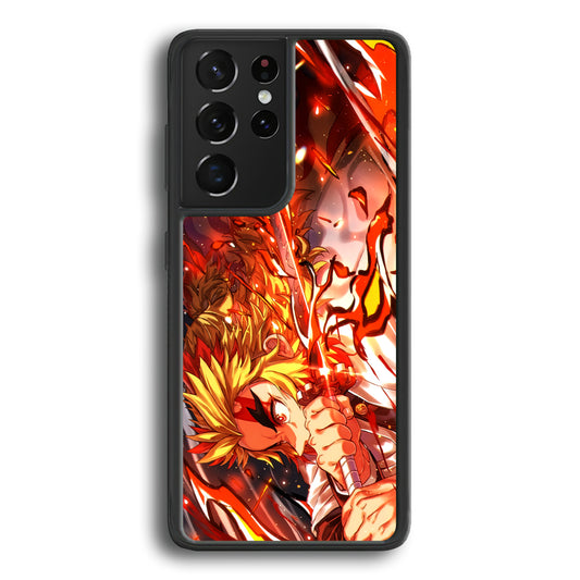 Demon Slayer Red Fire By Rengoku Samsung Galaxy S21 Ultra Case