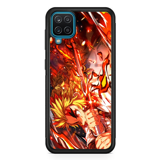 Demon Slayer Red Fire By Rengoku Samsung Galaxy A12 Case