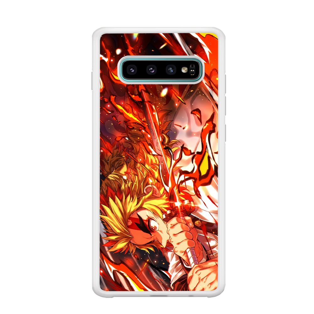 Demon Slayer Red Fire By Rengoku Samsung Galaxy S10 Plus Case