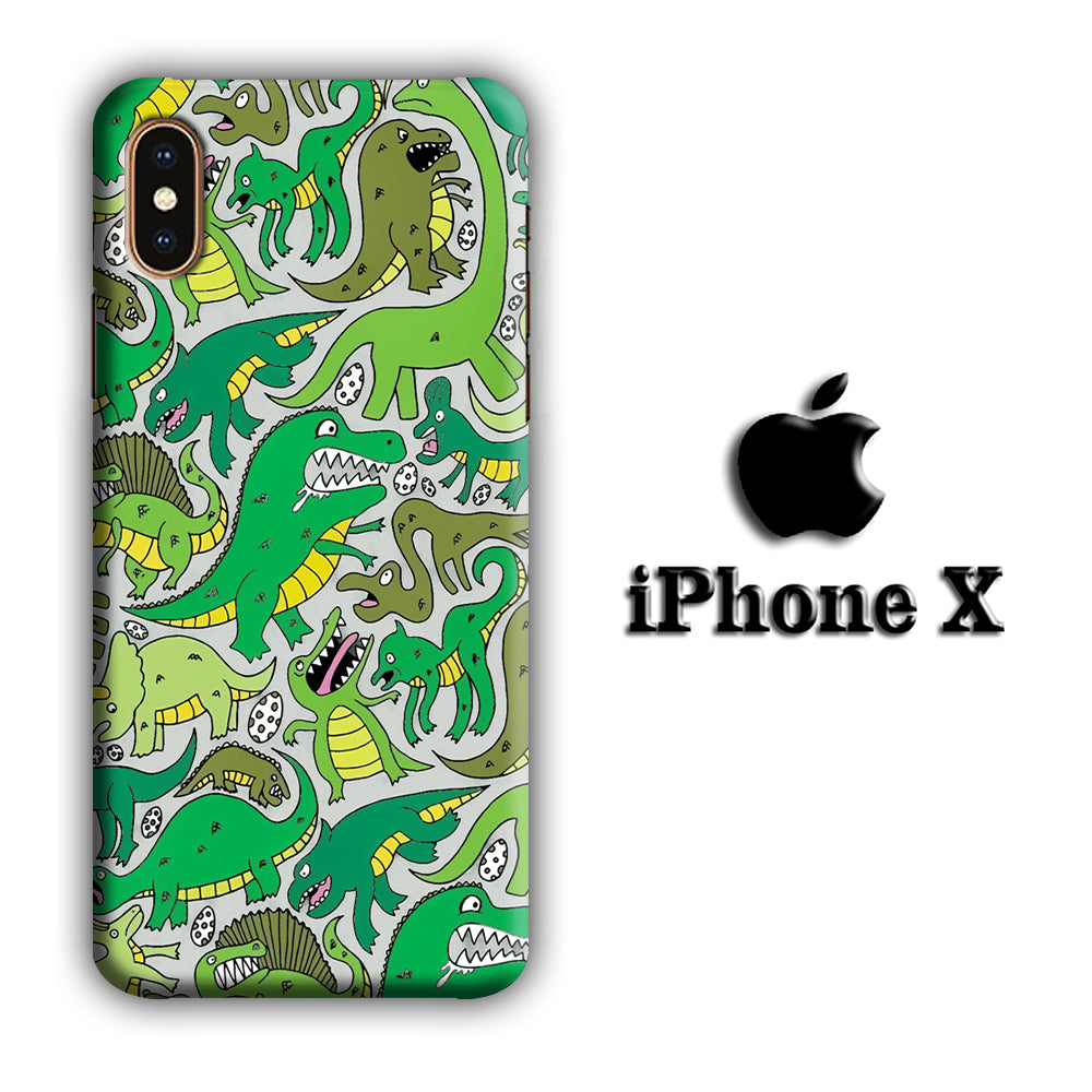 Dinosaur in Assembly Point iPhone X 3D Case