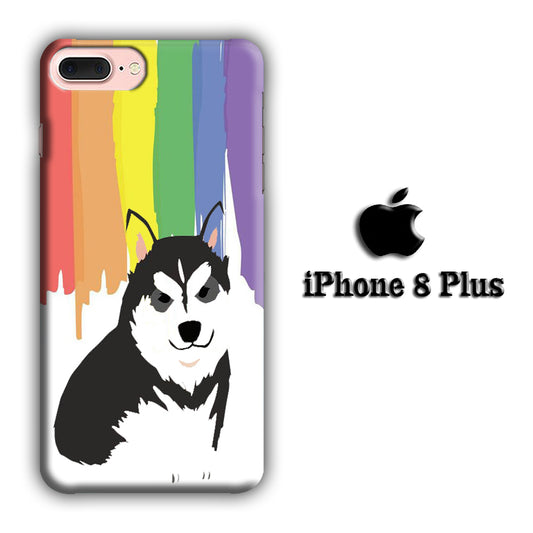 Dog Siberian Husky Art iPhone 8 Plus 3D Case
