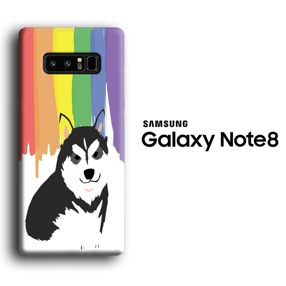 Dog Siberian Husky Art Samsung Galaxy Note 8 3D Case