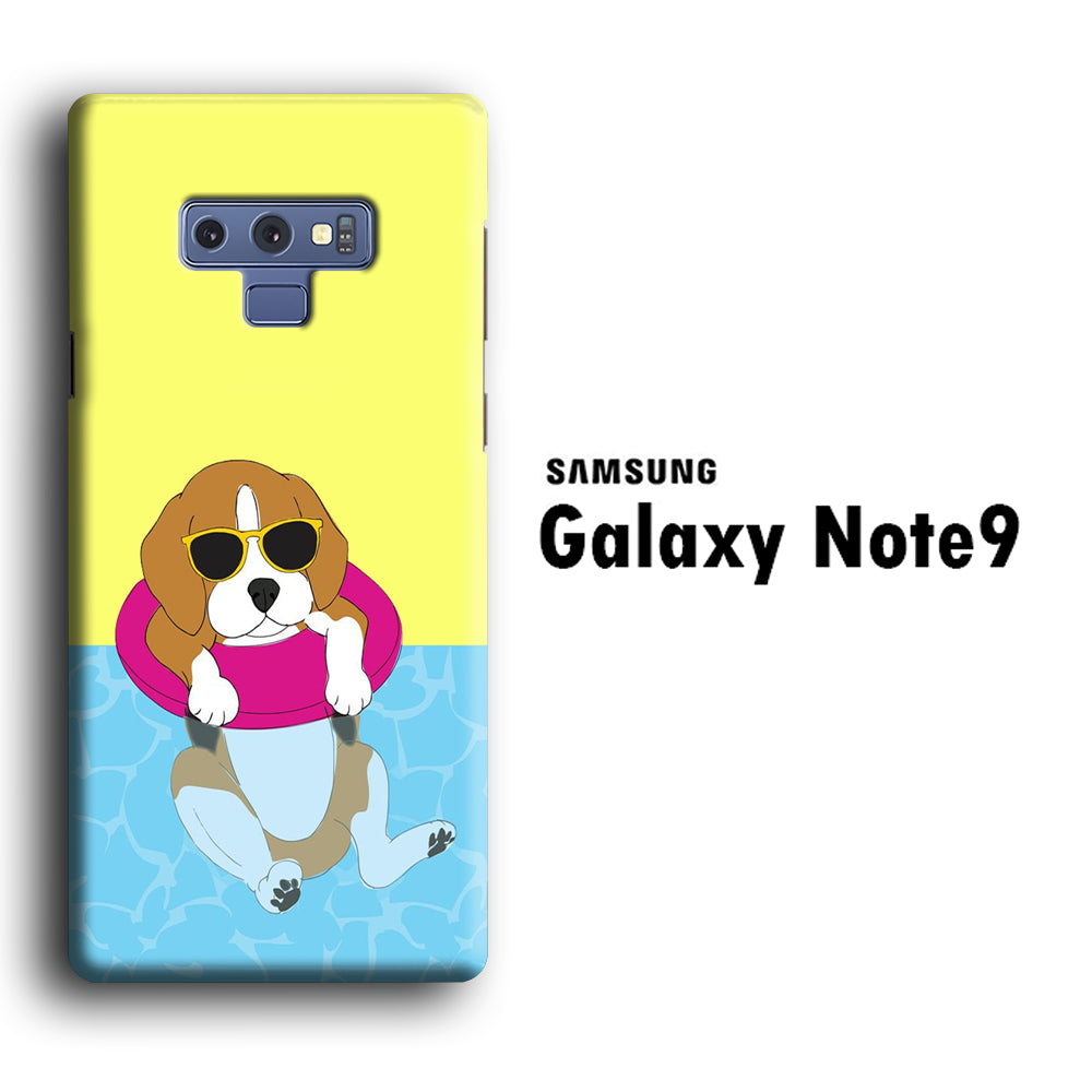 Dog Swimming Beagle Samsung Galaxy Note 9 3D Case