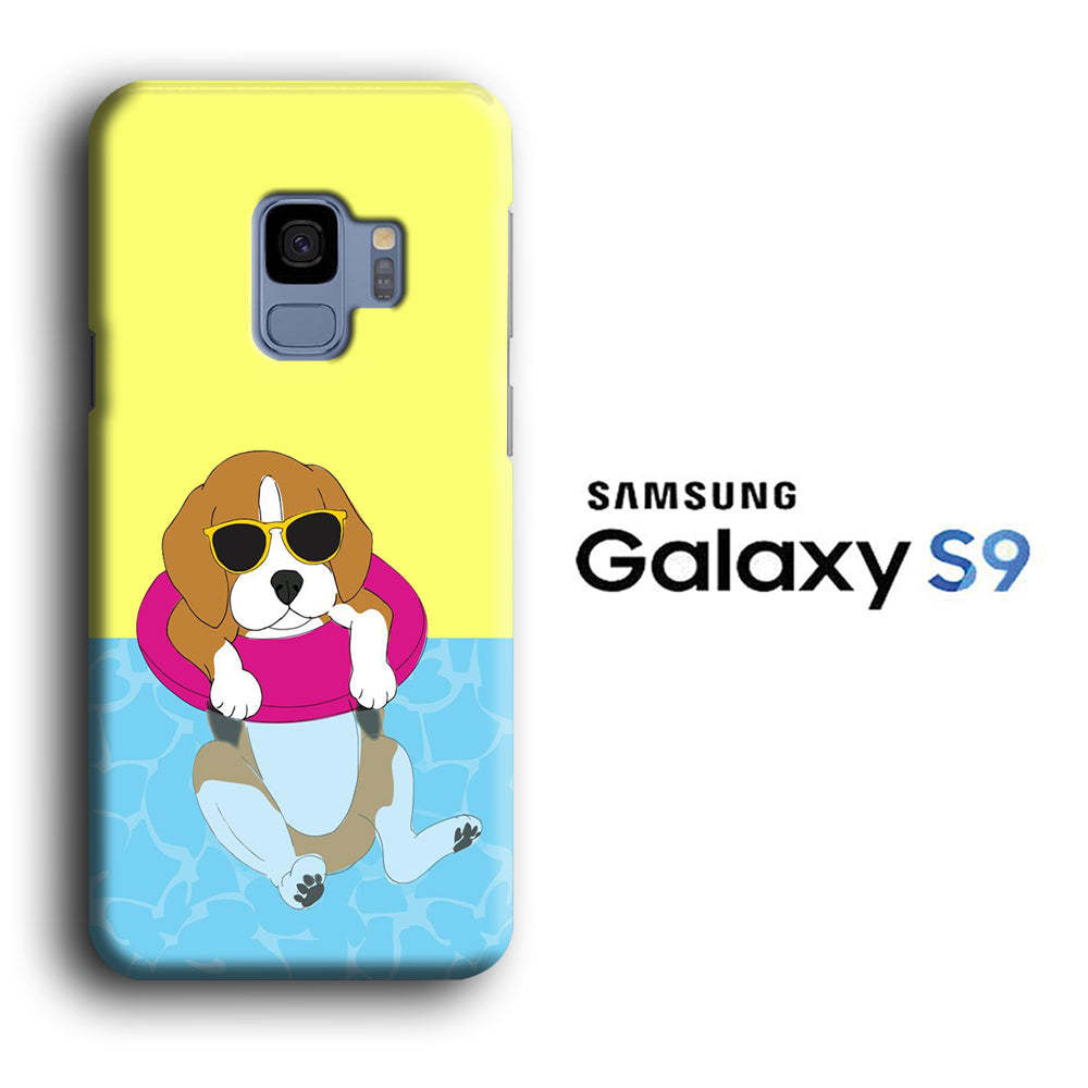 Dog Swimming Beagle Samsung Galaxy S9 3D Case