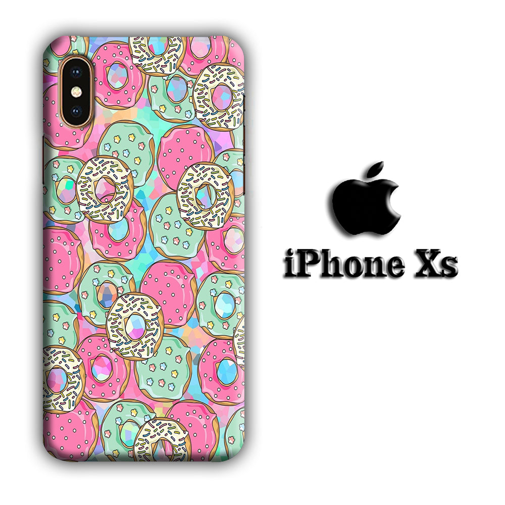 Donuts, Eat and Relax iPhone Xs 3D Case